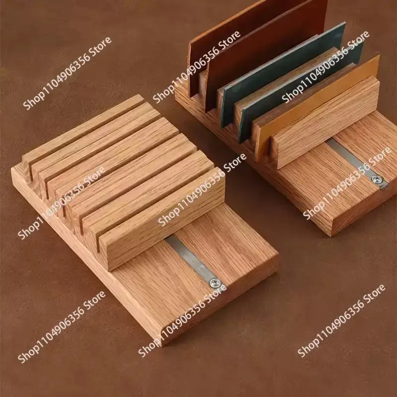 Adjustable Pitch Side Rack Red Oak Handmade DIY Leather Carving Tool Dry Side