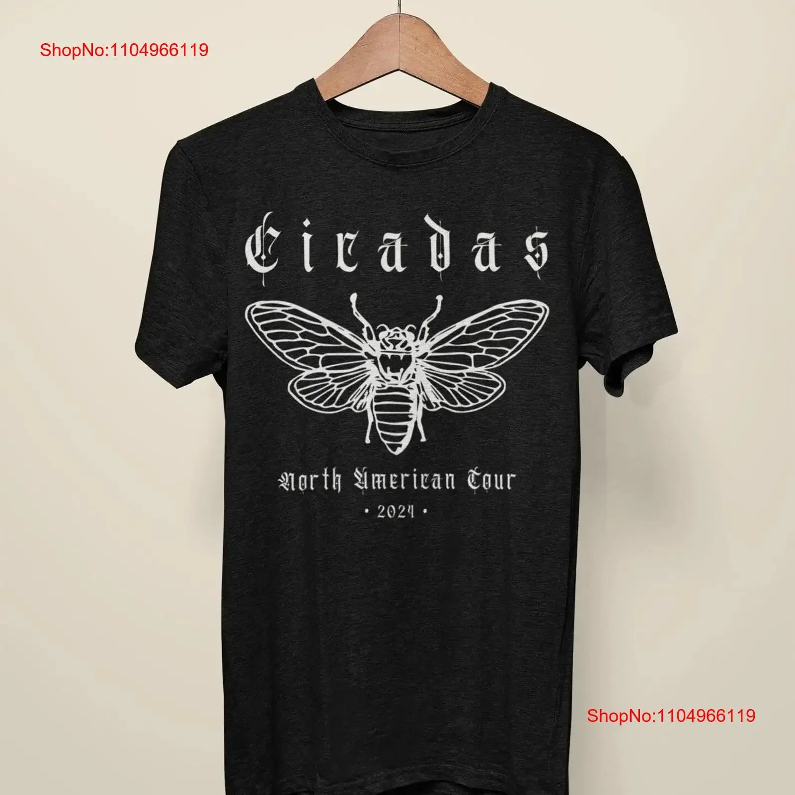 Cicada Tour T Shirt 2024 for Cute Funny Entomologist Bug Nature Insect Lover Gothic Dark Goth Clothing vintage Washed