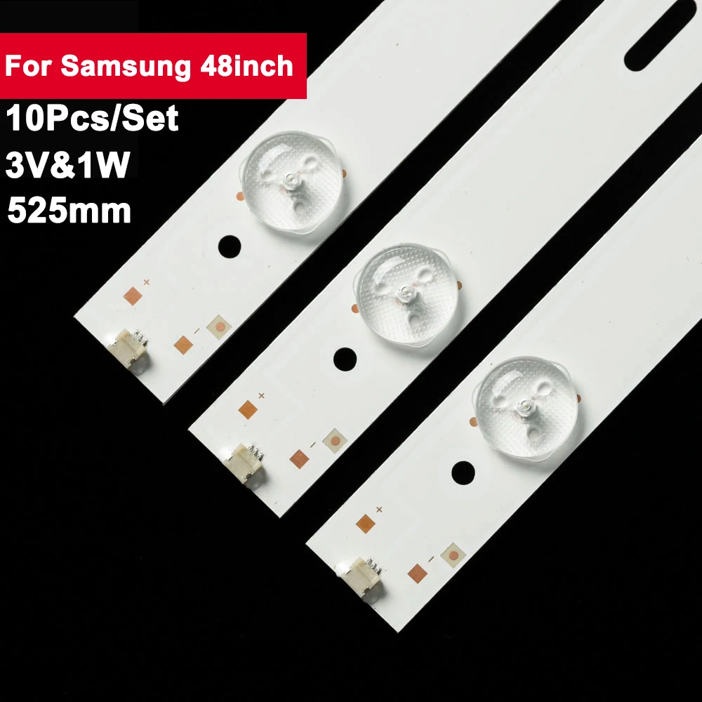 

10Pcs/set 48inch 525mm LED Backlight Strip for Samsung 48'' 6led SAMSUNG 2013ARC48 3228N1 6 REV1.0 131209 LSC480HN03 LSC480HN05