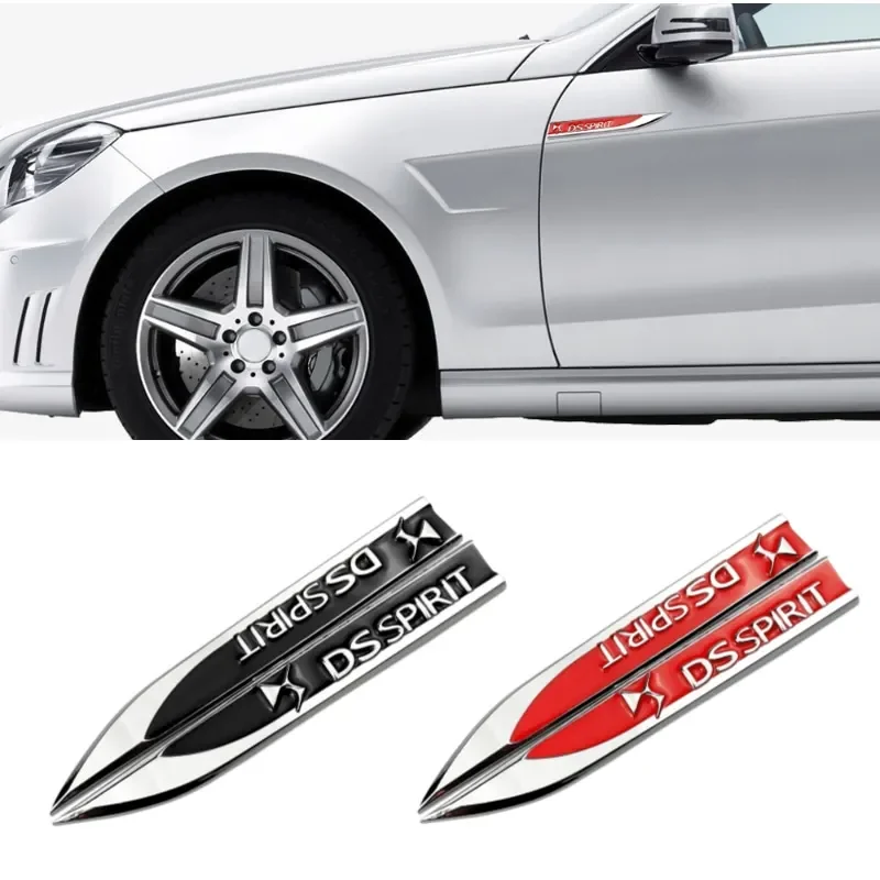 Metal Car Rear Fender Side Sticker for Citroen C4 Aircross Cactus C3 Berlingo Picasso DS Logo Styling Door Emblem Badge Decals