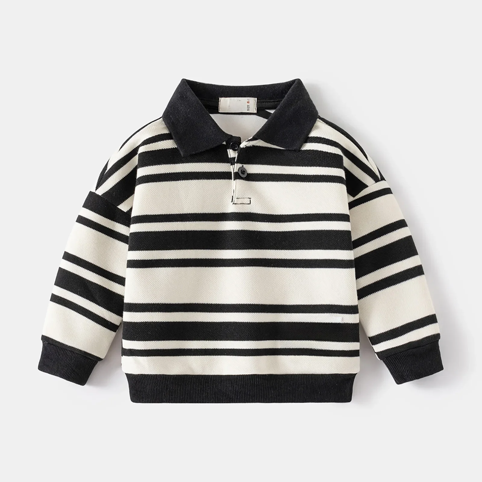 

Kids Boys Lapel Long Sleeve Stripe T-Shirt Tops Boys Spring Autumn Children Casual POLO Shirt Clothing For Boys Fashion Clothing