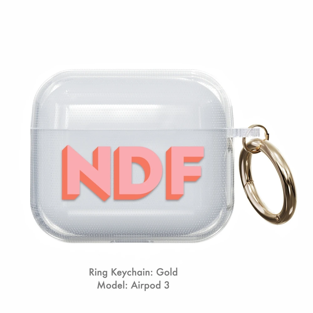 Индивидуальный чехол с радужной монограммой и буквами для Airpods 1, 2, 3, мягкий силиконовый прозрачный персонализированный чехол для наушников Airpods Pro 2