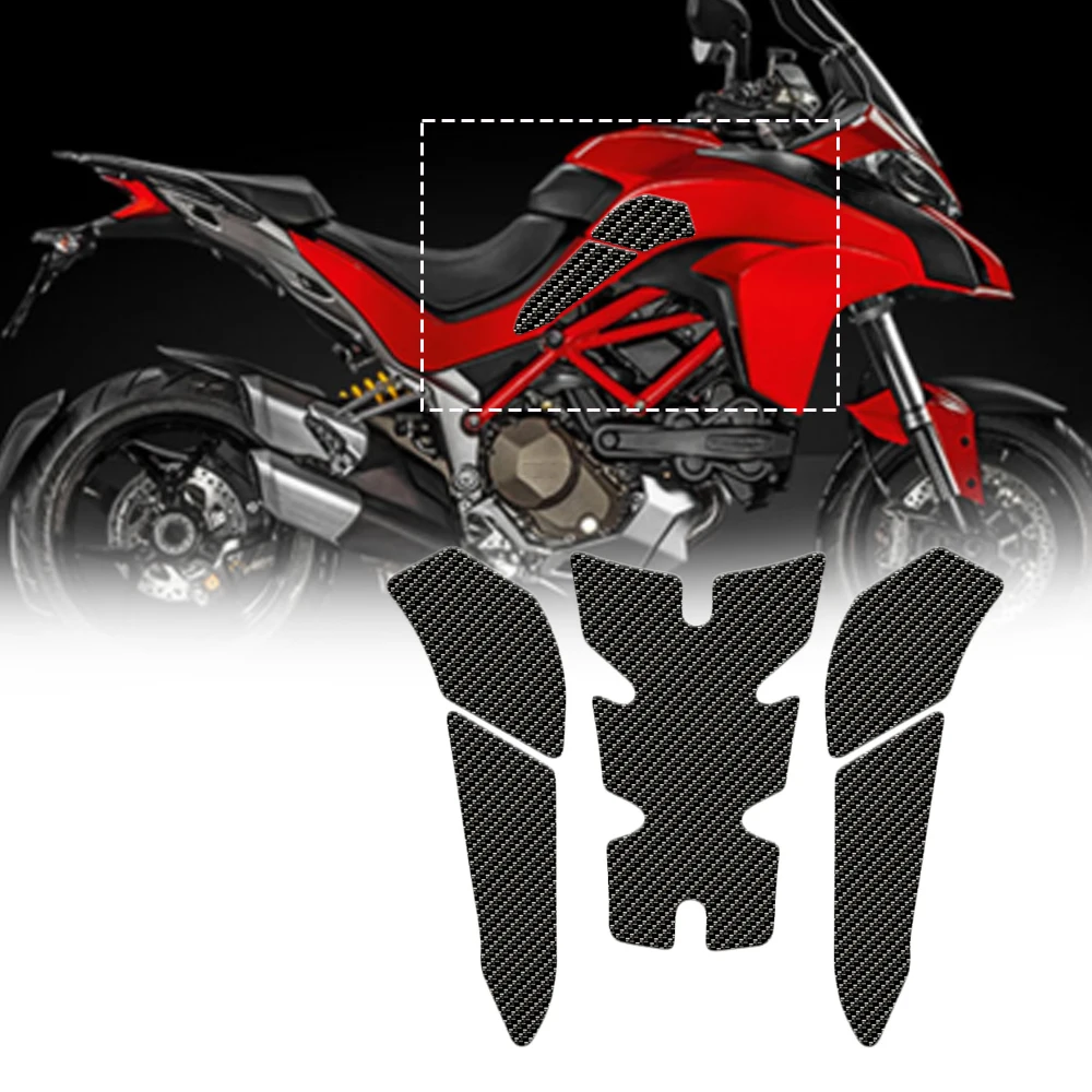 

Противоскользящая боковая накладка на бак для Ducati Multistrada 950, 950S, 2019, 2020, 2021, 2022, защитные наклейки на мотоцикл, коврик для захвата колена