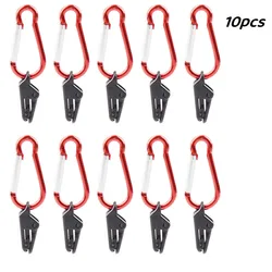 10pcs Outdoor Hiking Camping Tent Awning Windproof  Fixing Clamp Grip with Carabiner Hook Plastic Alligator Clip