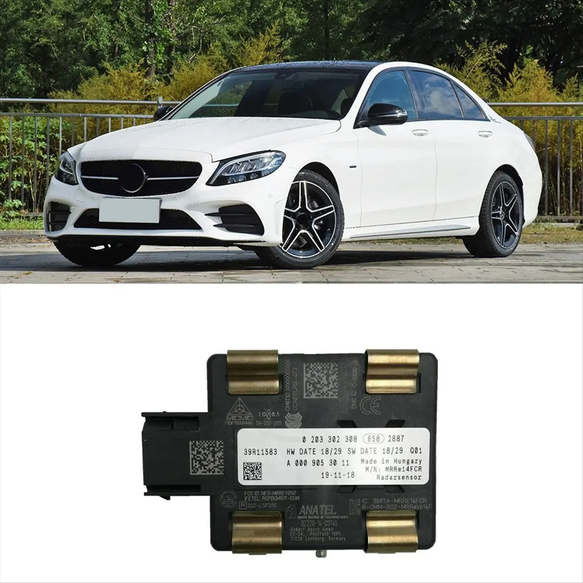 #92N Automotive Parts & Accessories,For Mercedes-Benz GLE W167 Radar Distance Control Unit Sensor (Black)