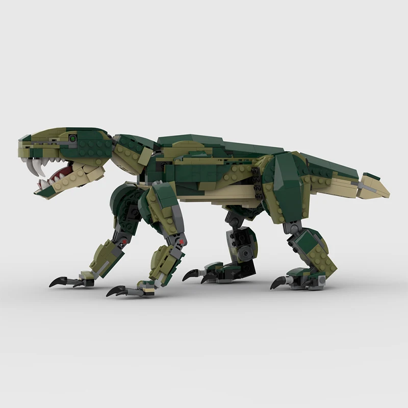 614 PCS MOC Dinosauro Verde Figura Dettagli del Modello Modulare Blocchi di Costruzione FAI DA TE Per Bambini Assemblaggio Display Giocattoli Festival Regalo A Sorpresa