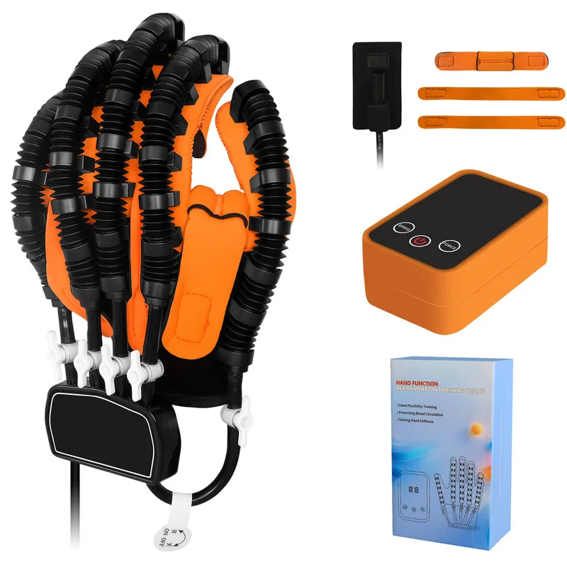 Left & Right Hand Finger Rehabilitation Exerciser Robot Gloves Stroke Hemiplegia Cerebral Infarction Training Equipment Therapy