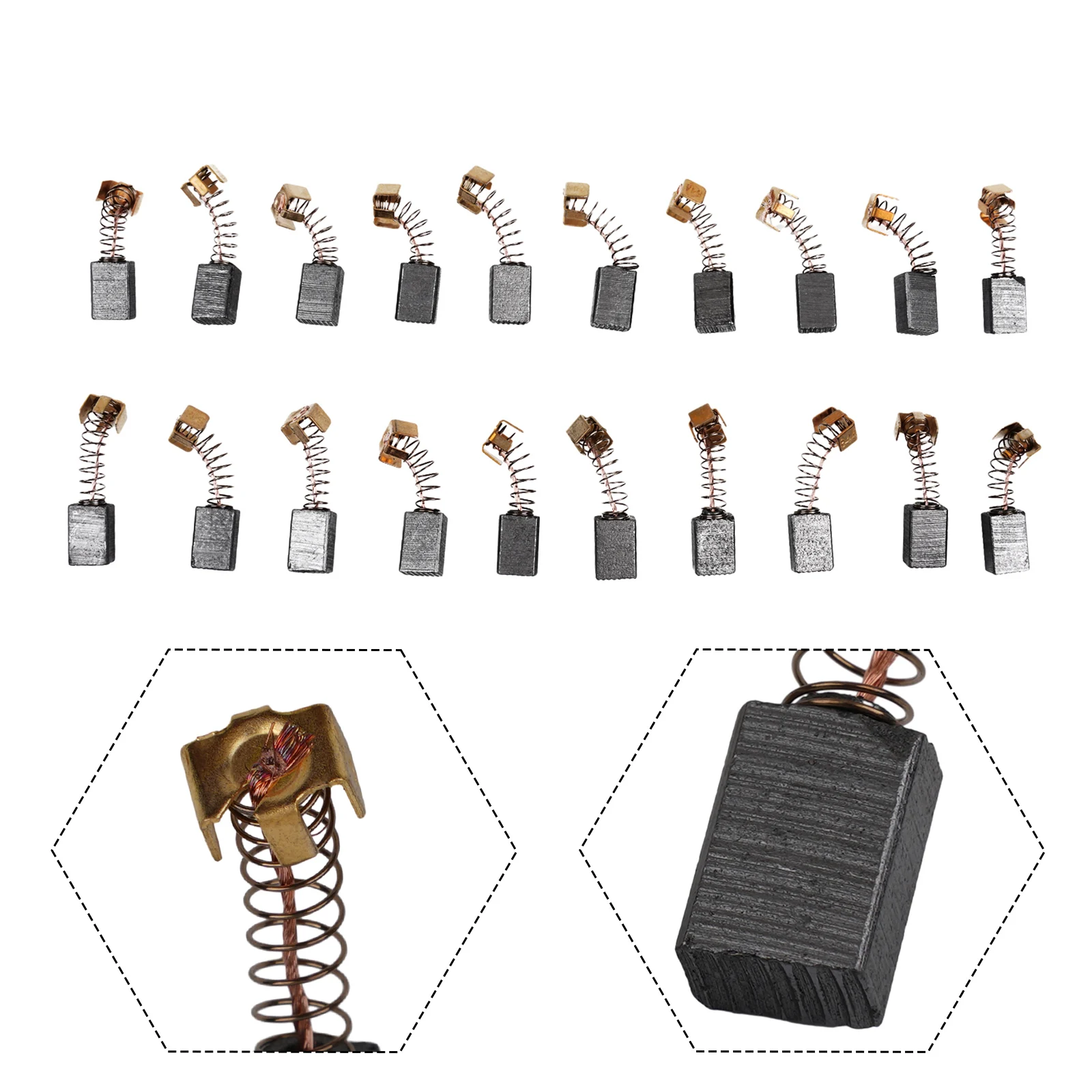 

20 шт. угольные щетки 5x8x12 мм для электродвигателя CB85 CB57 CB64 модель 1916278, используемые для ремонта и замены двигателя