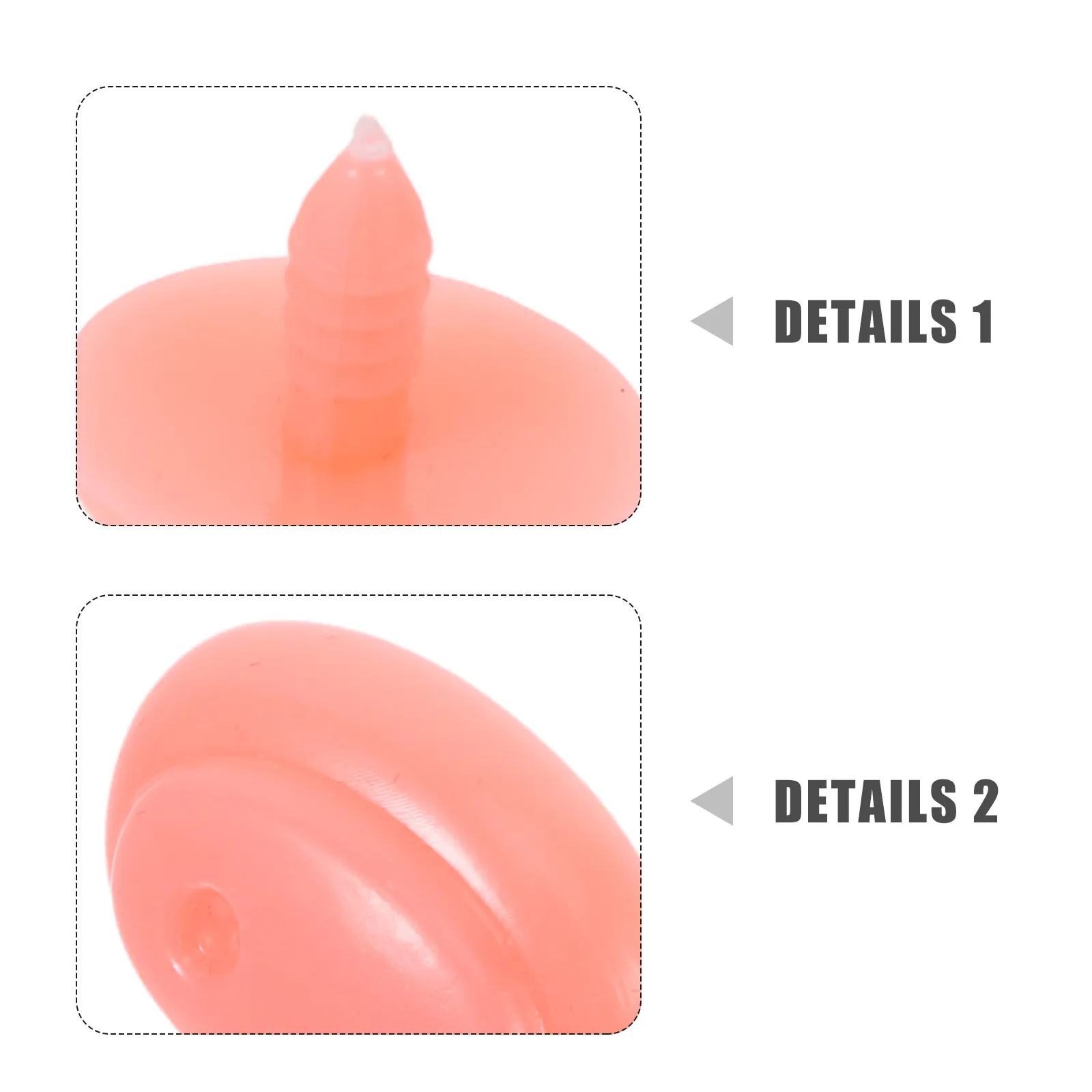 30Sets Plastic Pink Pig Nose Safety Replacement Screw Foot Assorted Sizes for Stuffed Animal Crochet Craft Nose Accessories