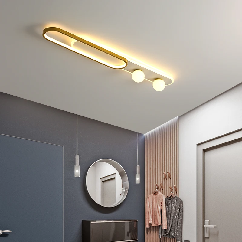 

Modern Minimalist Long Strip Led Ceiling Light Living Room Wall Corridor Porch Ceiling Lamp Home Indoor Decor Lighting Fixtures