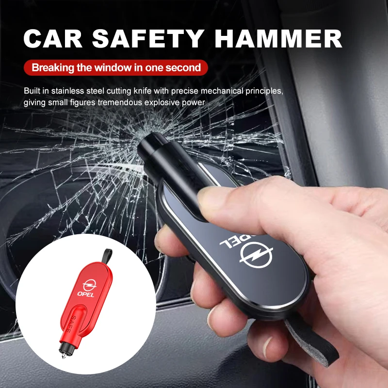 Car Mini Safety Hammer Life-saving Emergency Self-rescue Tool For Opel Astra H G J Insignia Corsa Zafira Meriva Mokka