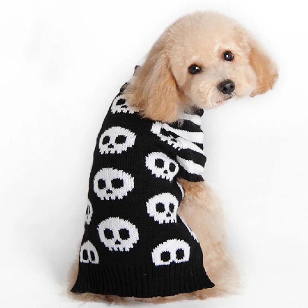 

Small Dog Halloween Costume Skull Heads Design Warm Pet Clothes Xxs Size Everyday Wear Pet Clothes Dog Costume