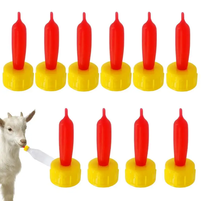 الحلمة اليت زجاجة خروف 10 قطعة الحيوانات الصغيرة شرب الحليب الحلمة لينة المطاط مصاصة زجاجة تغذية قطعة أثرية الحلمات للتغذية