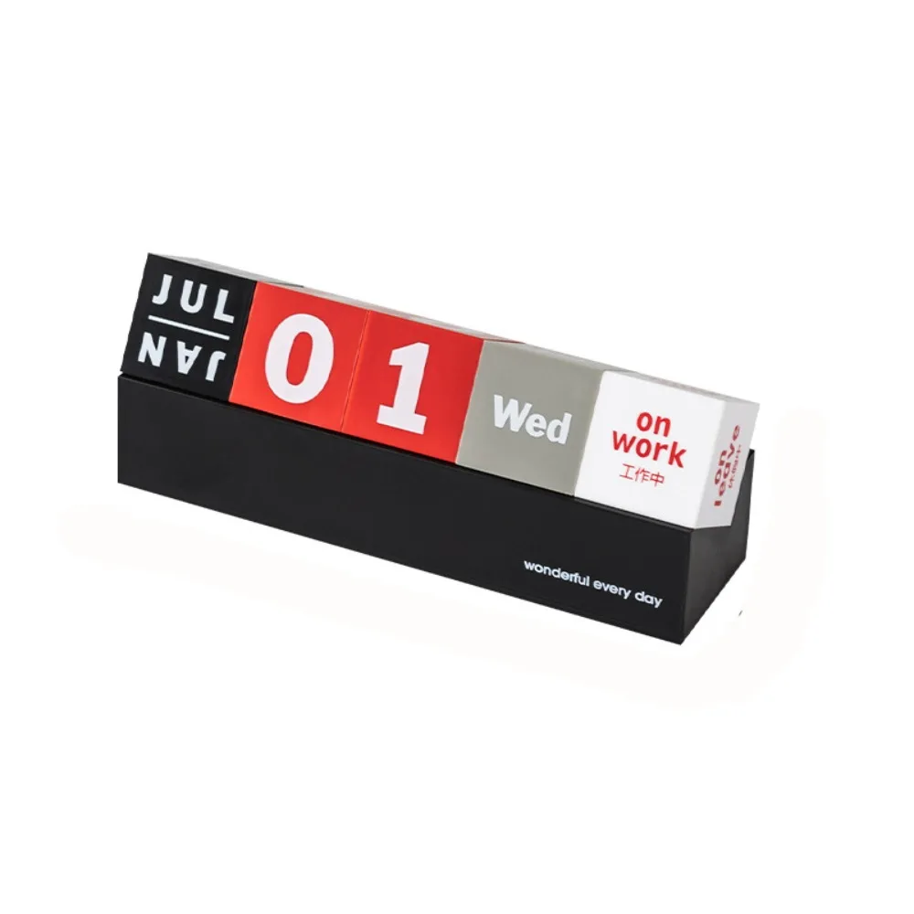 

Creative Cube Shape Perpetual Calendar Date Display Stationery Multi-function Desk Calendars Mini DIY Phone Holder Office