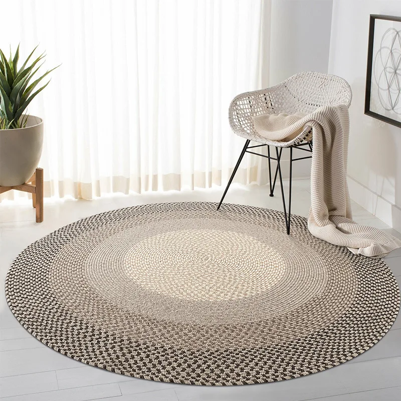 

Wool oval carpet living room coffee table hand-woven bedroom bedside blanket ins style modern light luxury home