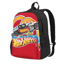 Mochila para crianças, Hot Wheels, carro de corrida, Stickera Fan Art, fãs em chamas, moda, venda quente