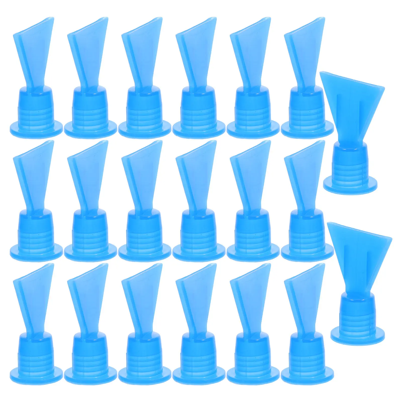 20Pcs Slot Nozzle Caulk Applicator Flat Mouth Sealant Tip Adapter Automotive Body Repair Panel Seam Sealer Threaded