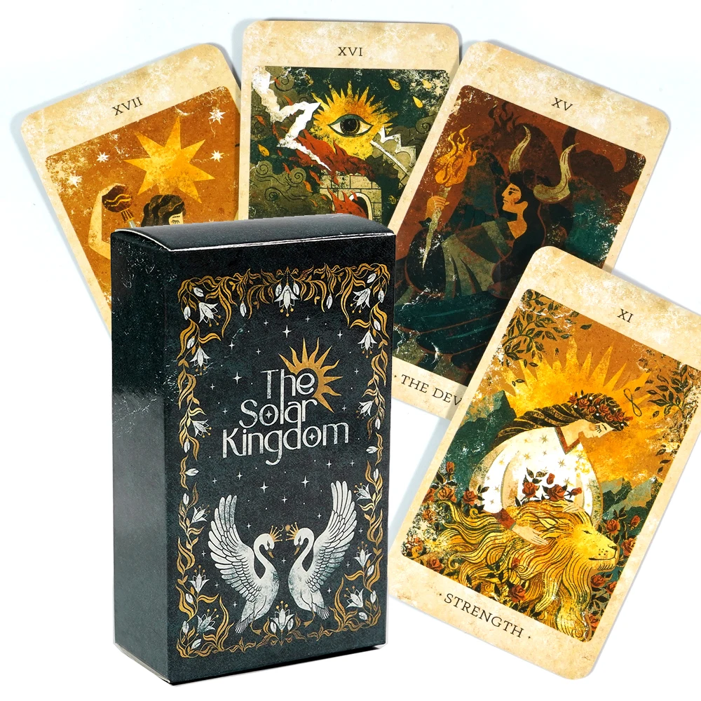 

Solar Kingdom Tarot Magical Journey Cosmic Insight Divination Cards by Kazakhstan Creator Unique Indie Tarot