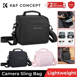 K&F CONCEPT Camera Sling Bag Waterproof Travel Single Shoulder Backpack Shockproof Crossbody Bag for Sony Canon DSLR/SLR Camera