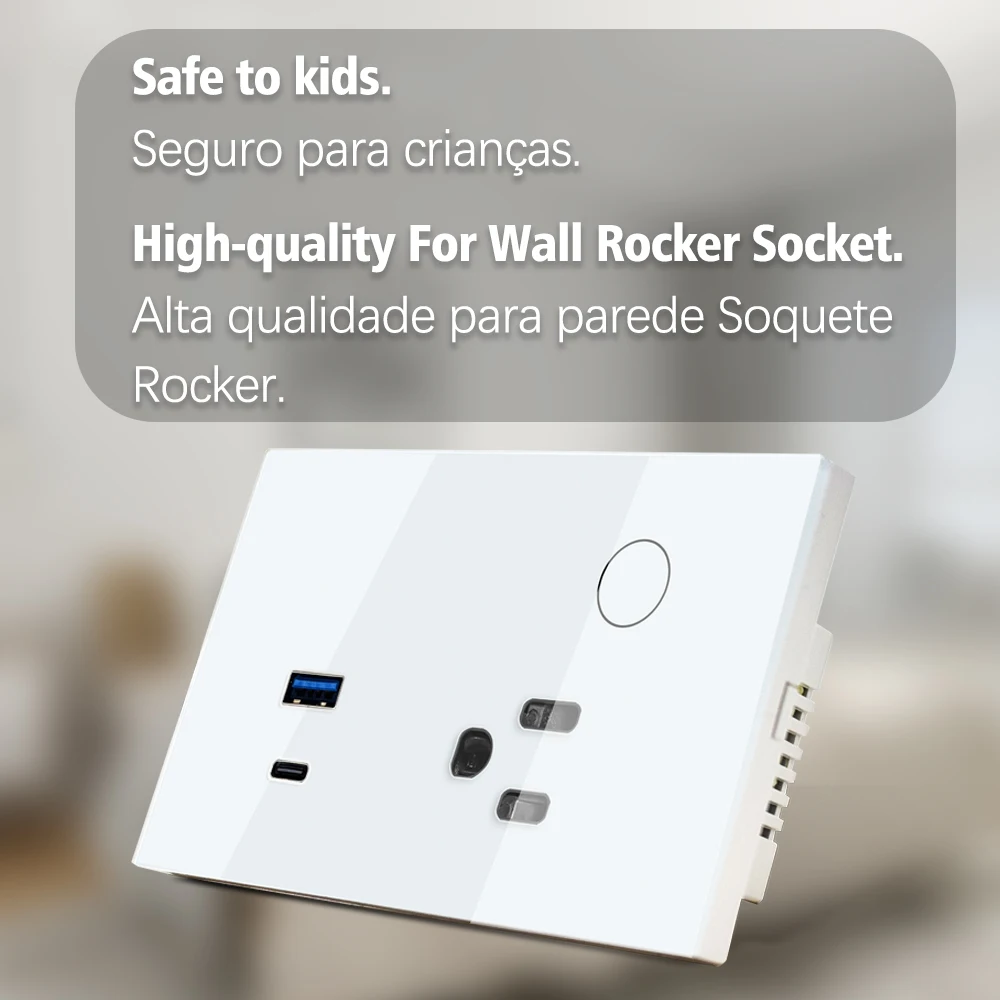 LiwoKit AU Tuya Wifi مقبس الحائط الذكية WIFI التوصيل USB TYPE-C PD 30 واط الأرجنتين منفذ الطاقة اللمس عن بعد بواسطة Alexa Google Home