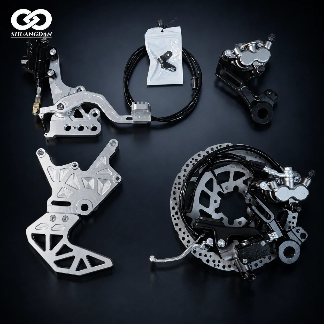 240mm Dual Rear Brake System Kit With Dual Caliper Bracket For Sur Ron Light Bee 79BIKE E Ride Pro SS 2.0 E-Bike