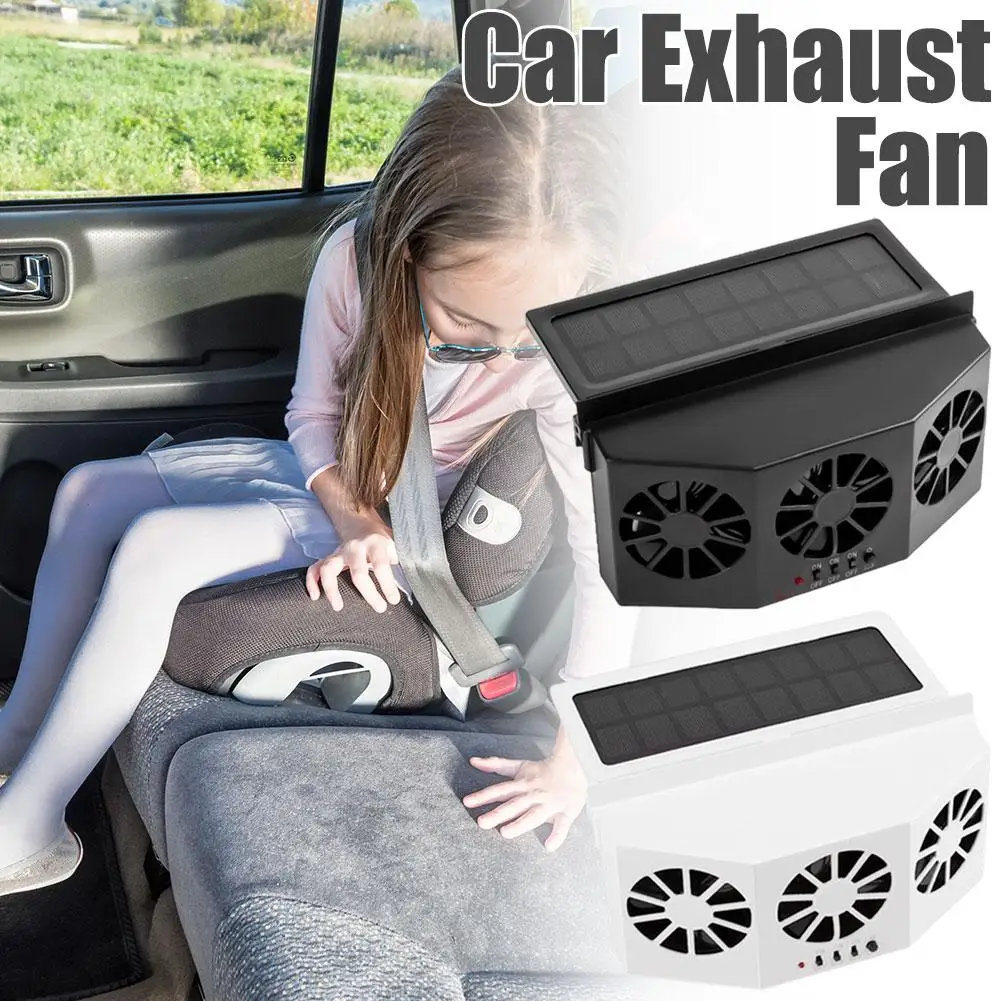 Solar Powered Car Exhaust Fan Auto Air Circulation Cooler Heat Dissipation Ventilator Energy Saving Car Interior Cooling
