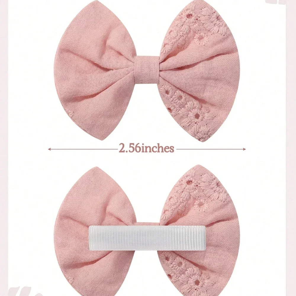 10 teile/satz Süße Blume Drucken Bowknot Haar Clips Nette Baumwolle Bögen Haarnadeln Barrettes Kopfbedeckungen für Baby Mädchen Kind Haar Zubehör – Detail 3