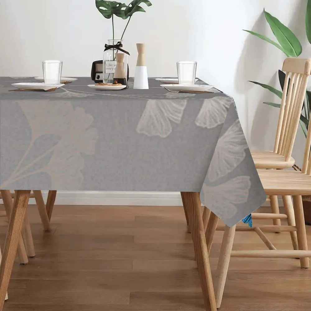 Simple Ginkgo Pattern Tablecloth - Suitable for picnics, camping, weddings, parties, festivals