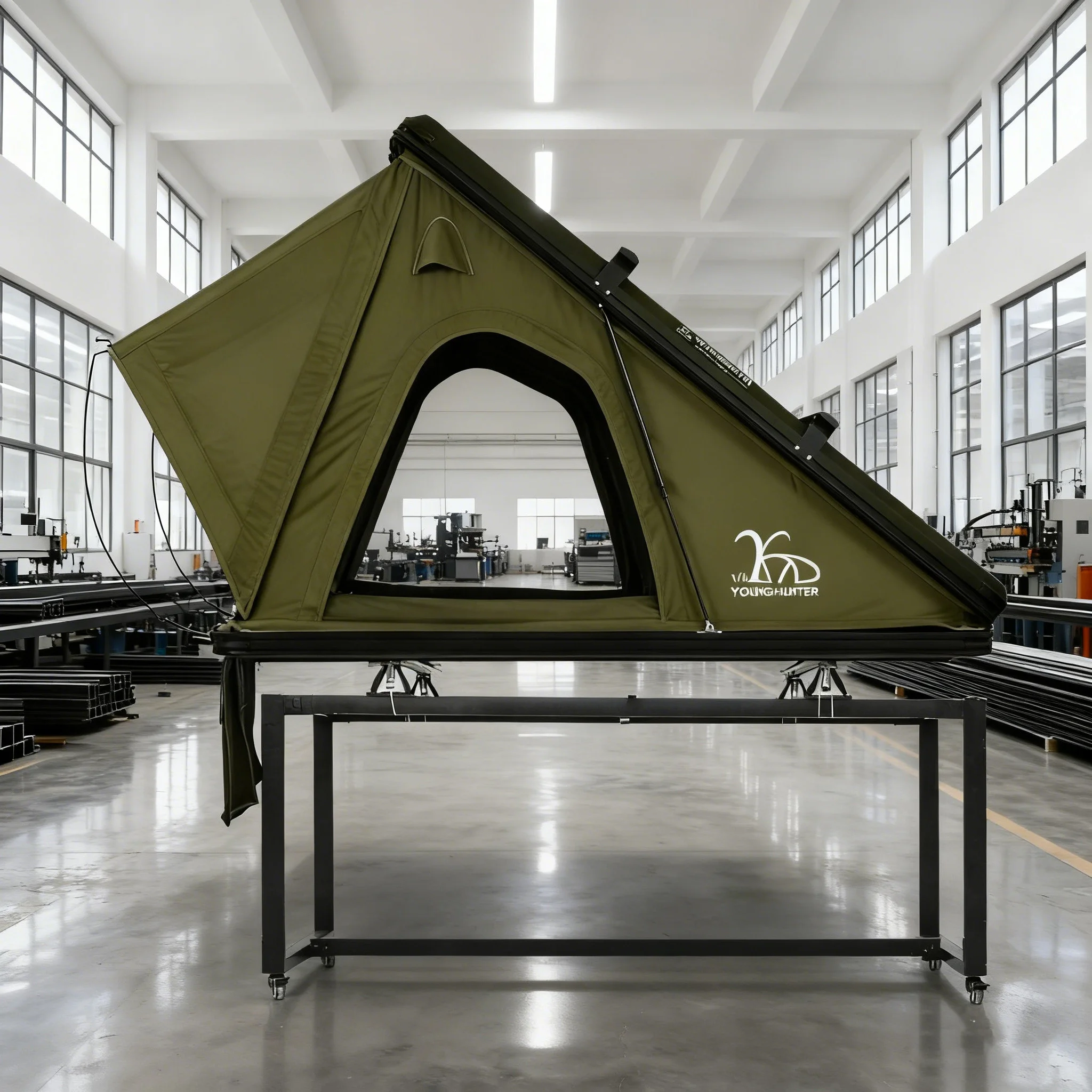 

New Style Aluminum Triangle Car Rooftop Tent Calm with Custom Mounting Bracket