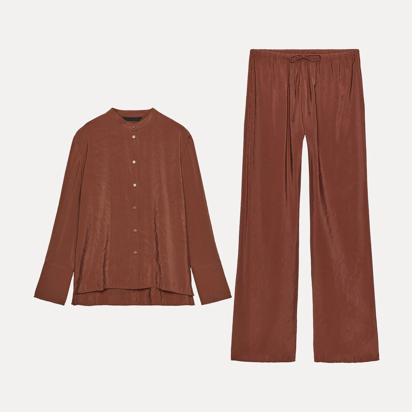 Z Conjunto F de Moda Csa Solta Calças Longas Outono 2025 Estilo Casual Quatro Estações Adulto Conjunto Ele...