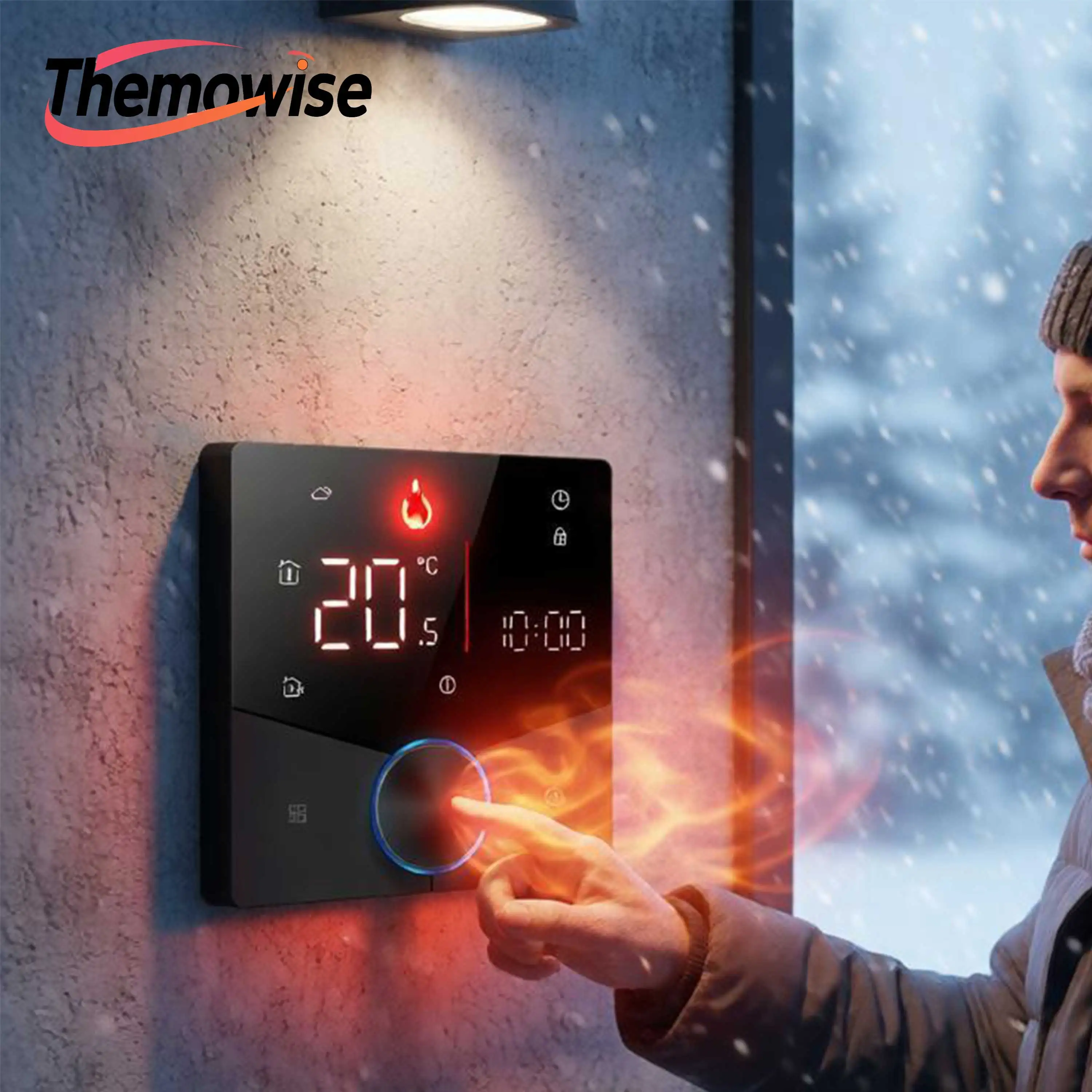 Matter 16A Heat Themostat For Dual Sensor WIFI ZIGBEE RS485 Optional Smart Temperature Adjustment Electric Heating Accessories