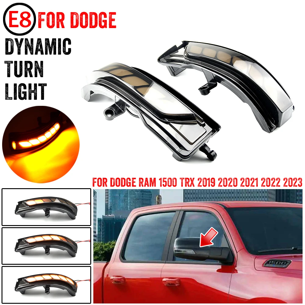 

Top quality For Dodge RAM 1500 TRX 2019-2023 Dynamic Flashing Turn Signal LED Side Marker Light car-styling