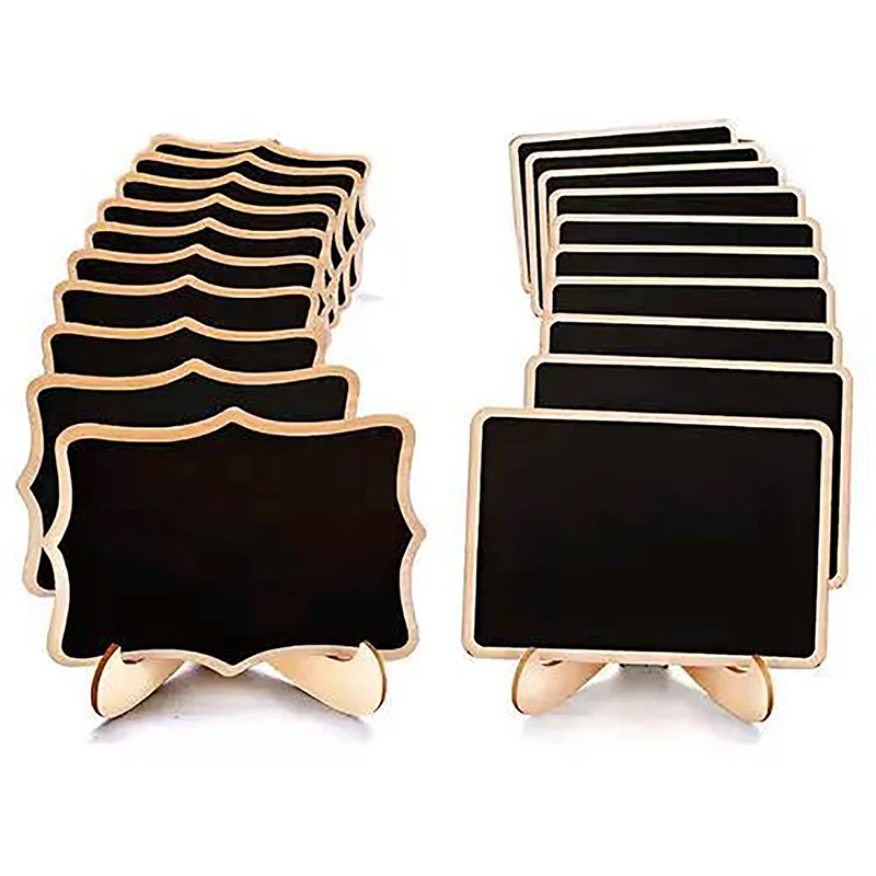 1 Set segnaposto in legno Mini cartelli per lavagna con cavalletto feste di compleanno per matrimoni cartelli per bacheca e decorazioni per eventi