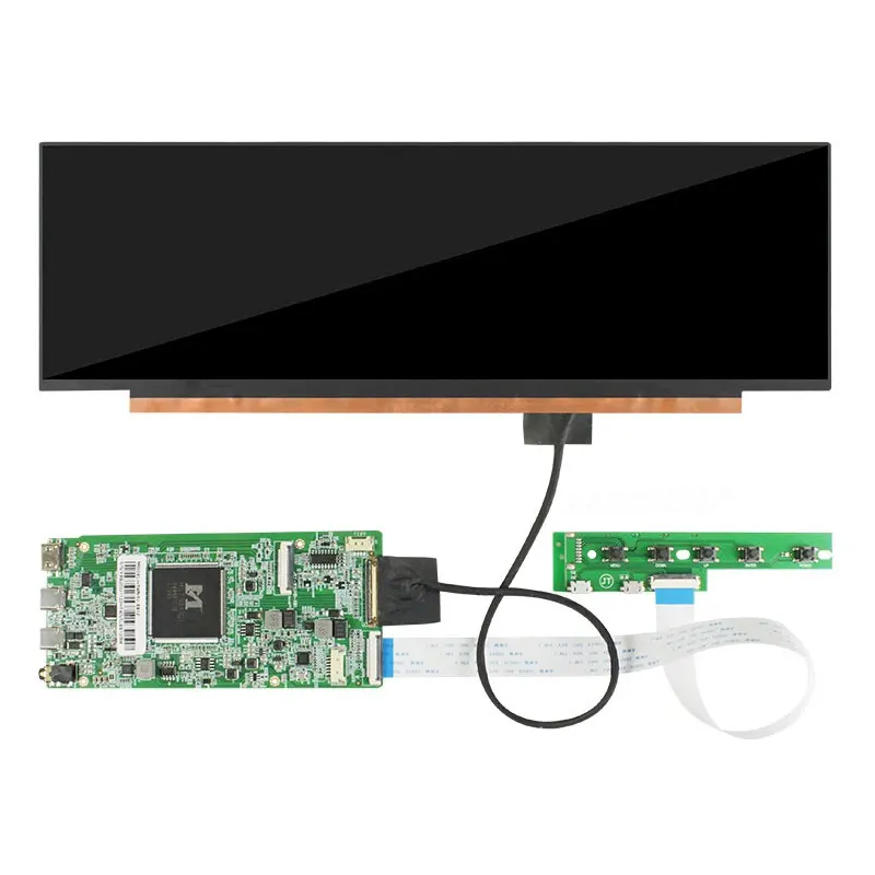 NV140XTM-N52 14 Inch 3840×1100 Resolution Slim Stretched Bar LCD Display 4K ADS Screen eDP 30 Pins Type-C Audio Controller Board