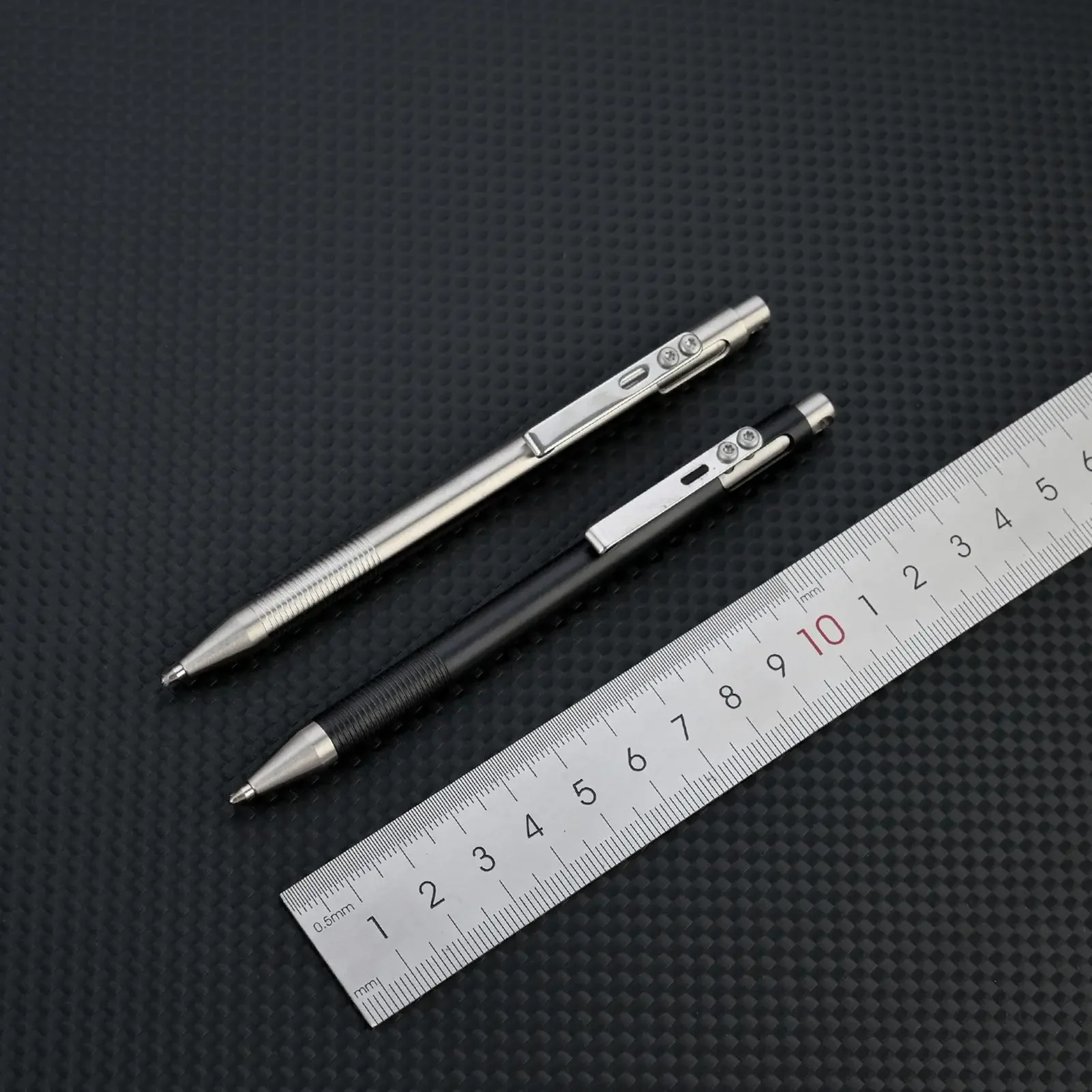 Metal Pens Ballpoint Stainless Steel Press Type Writing Stationery Retractable Pens Ink for Professionals Executives Manager