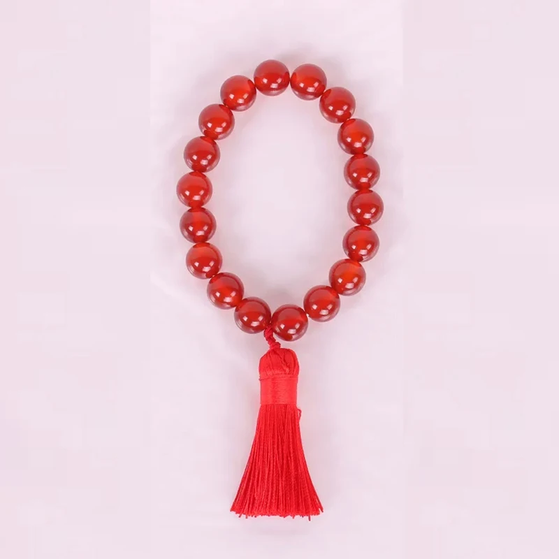 Japan Anime Genshin Impact Hu Tao Bracelet red Agate Beads Cosplay Prop Jewelry Decor Jewellery for Girl Hot Gifts