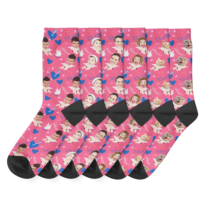 Personalized Customized Men Women Socks Free Shipping Your Text Picture Face Mermaid Pattern Custom Socks With Photo