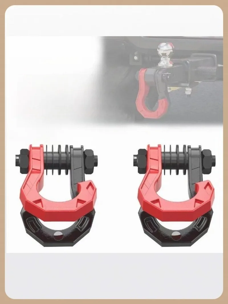 Split U Shackle 3/4 Inch Large Tow Hook For Off Road Tow Strap Front Rear Bumper Tow Arm Vehicle Trailer Recovery Accessory