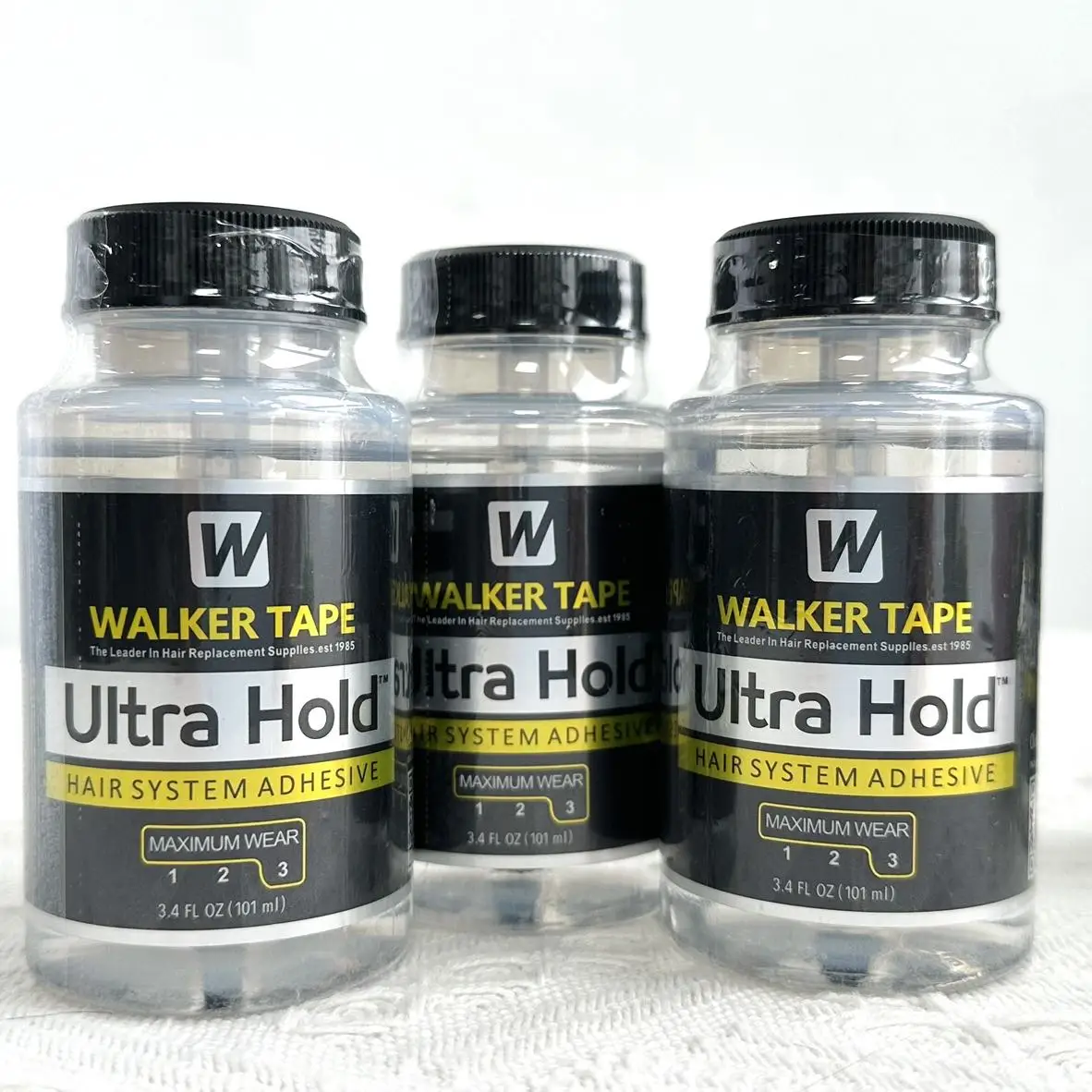 0.5/1.4/3.4 FL OZ Ultra Hold Hair System Adhesive Maximun Wear 3 Walker Tape The Leader In Hair Replacement Supplles