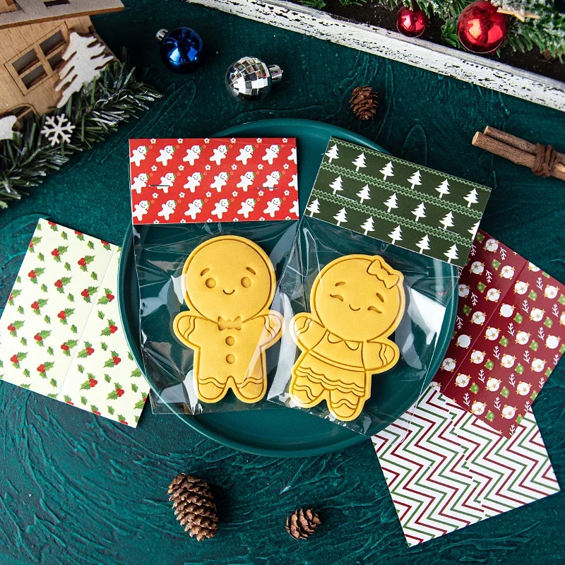 Christmas Gingerbread Man Cookie Mold Christmas Party Gift Fondant Cookie Embosser Stamp Happy New Year Cake Decorating Tools