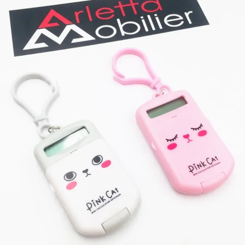 Portable Calculator Pocket Size Creative Keychain Calculator Office Supplies Kawaii Mini Calculator Display Office Supplies