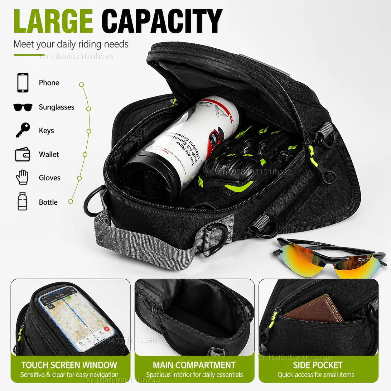 NEW Universal Magnetic Fuel Tank Bag Motorcycle Phone Navigation Pack For SUZUKI GSX-S1000GT GSXSGT GSXS-GT GSXS1000GT GSX-S view 5