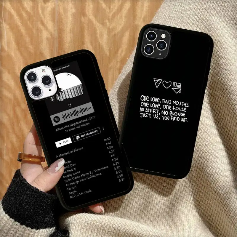 Custodia per telefono The neighborhood Band Custodia in silicone per PC + TPU per iPhone 11 12 13 Pro Max 8 7 6 Plus X SE XR Fundas rigide