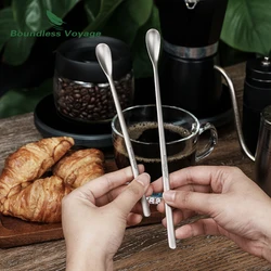 Boundless Voyage Titanium Coffee Spoon Long Handle Tea Spoon Bar Spoon Cocktail Mixing Stirrers for Drink Durable Cutlery