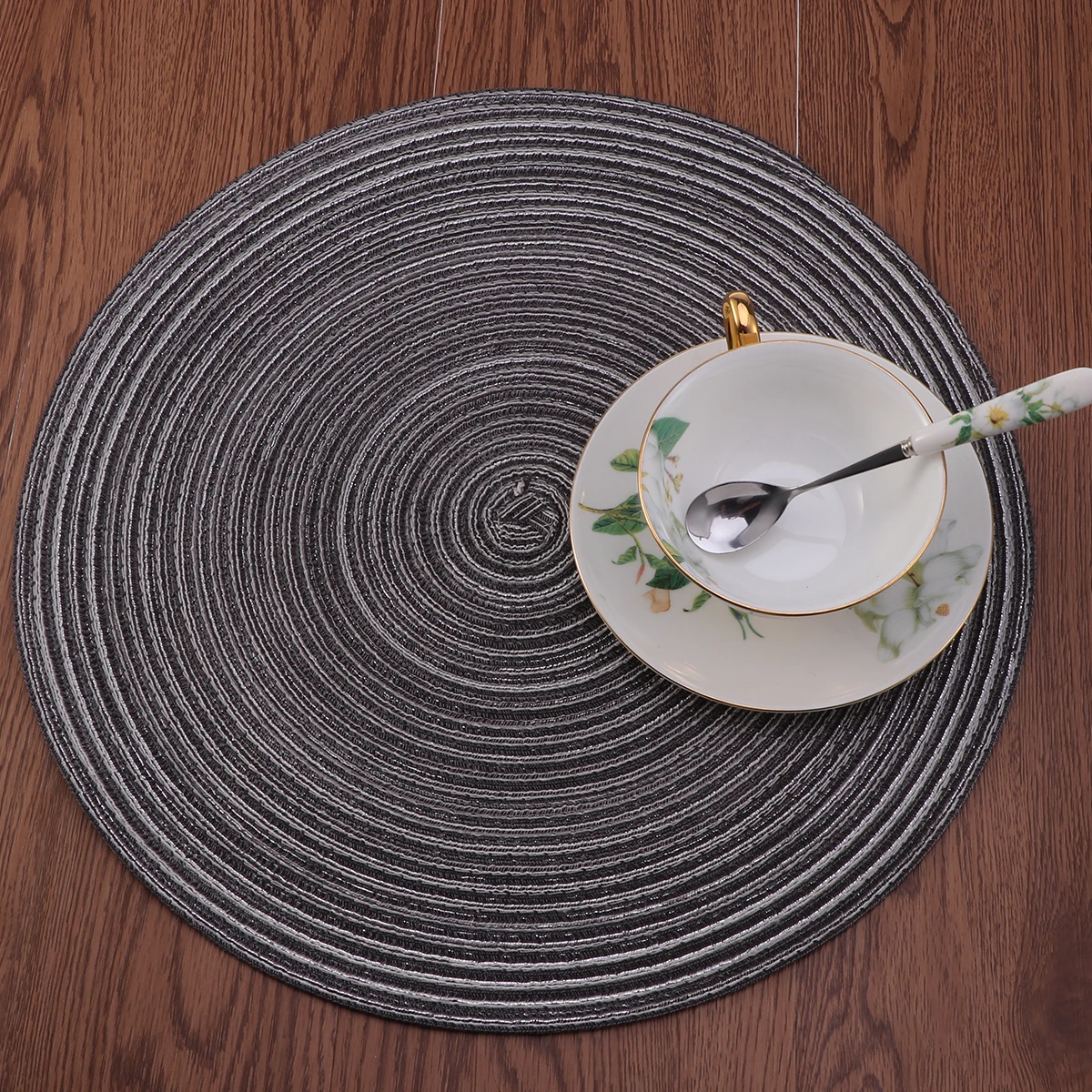 

6pcs Japanese Style Ramie Round Placemats Non Slip Table Mats For Kitchen Dining Wood Tables Bbq Party Decoration Woven