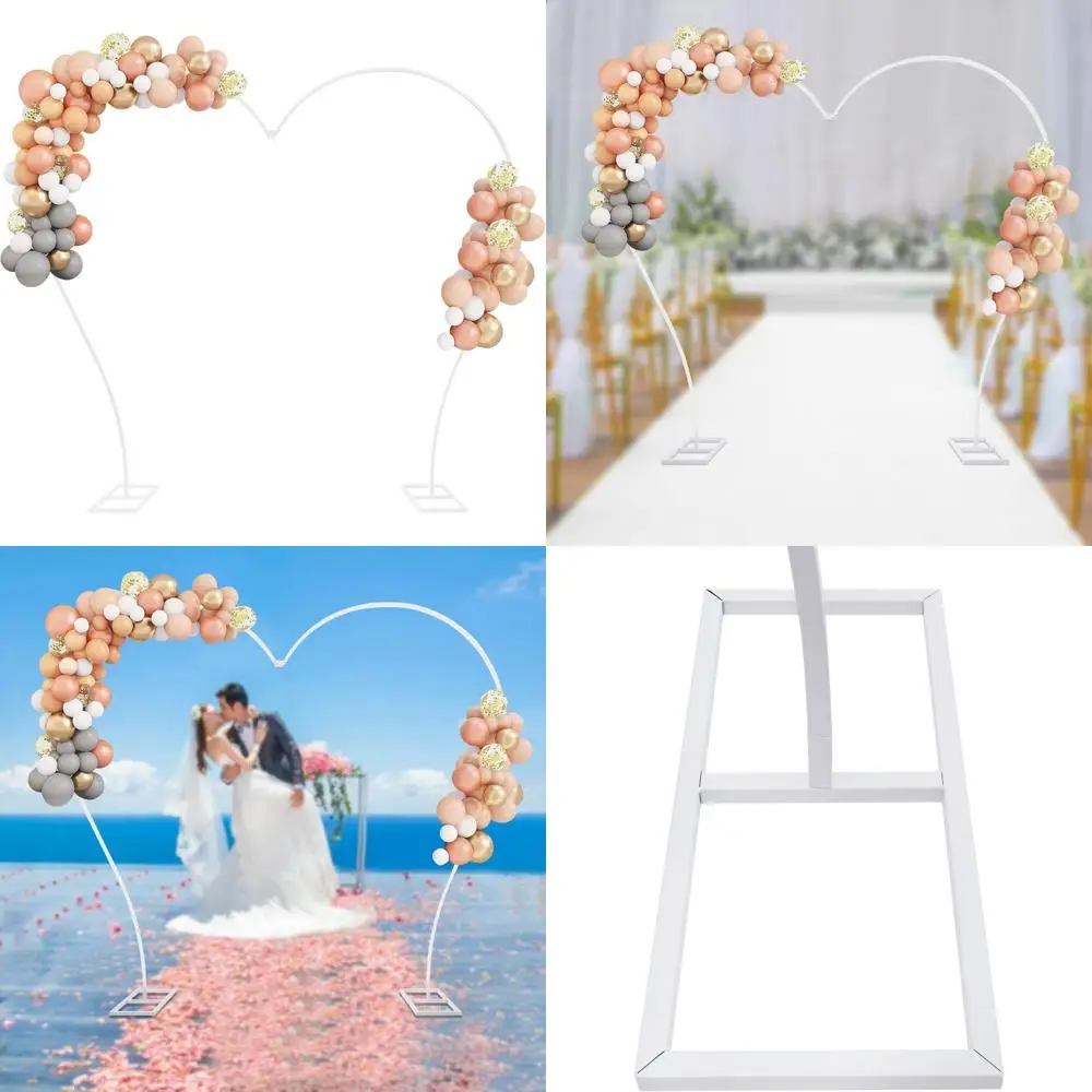 

Metal Wedding Arch Frame - 7.7ft Tall for Floral Decorations, Ideal for Wedding Ceremonies and Backdrop Stands