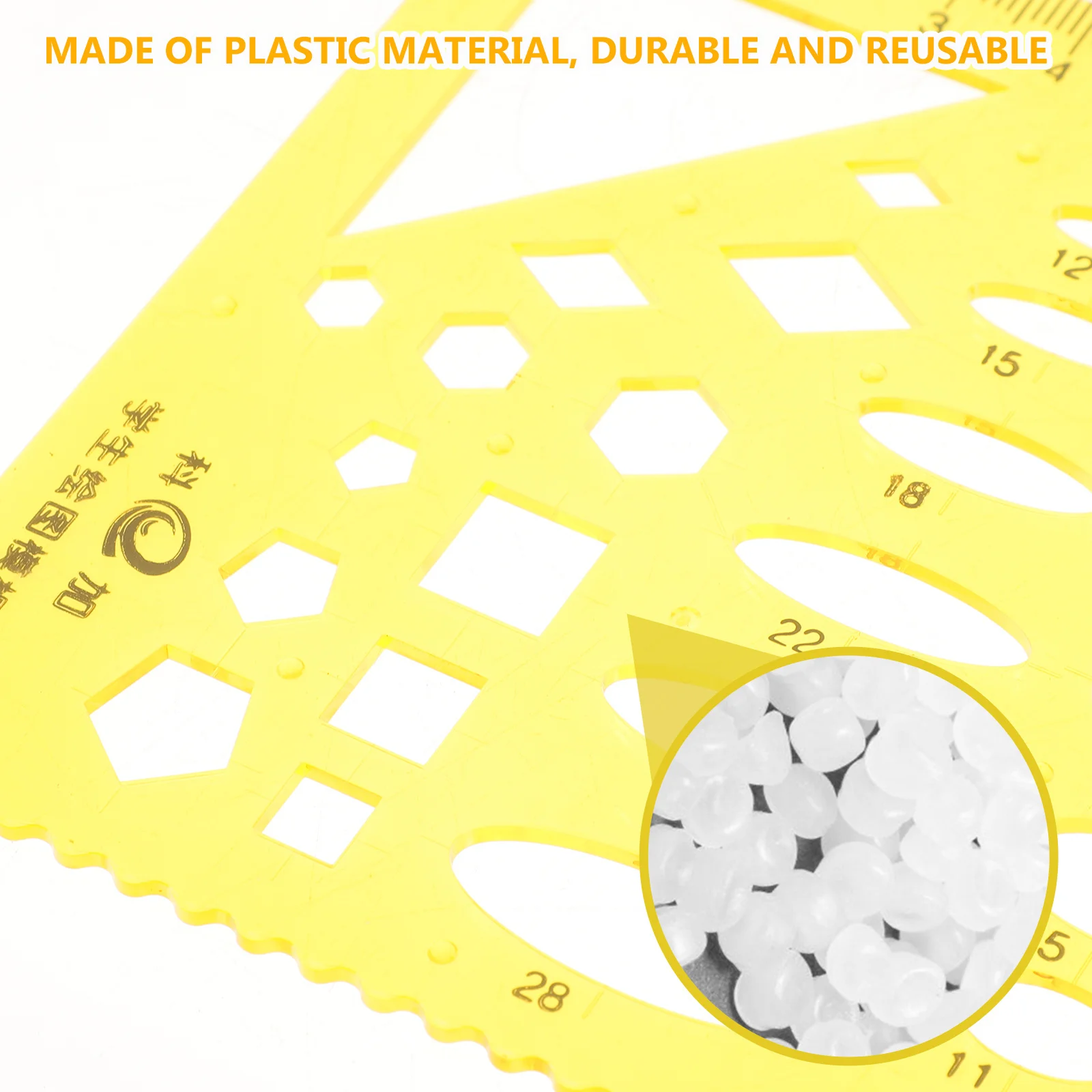

1Set Geometric Stencil Plastic Ruler Drawing Template Architect Drafting Tools Circle Template for Design Work