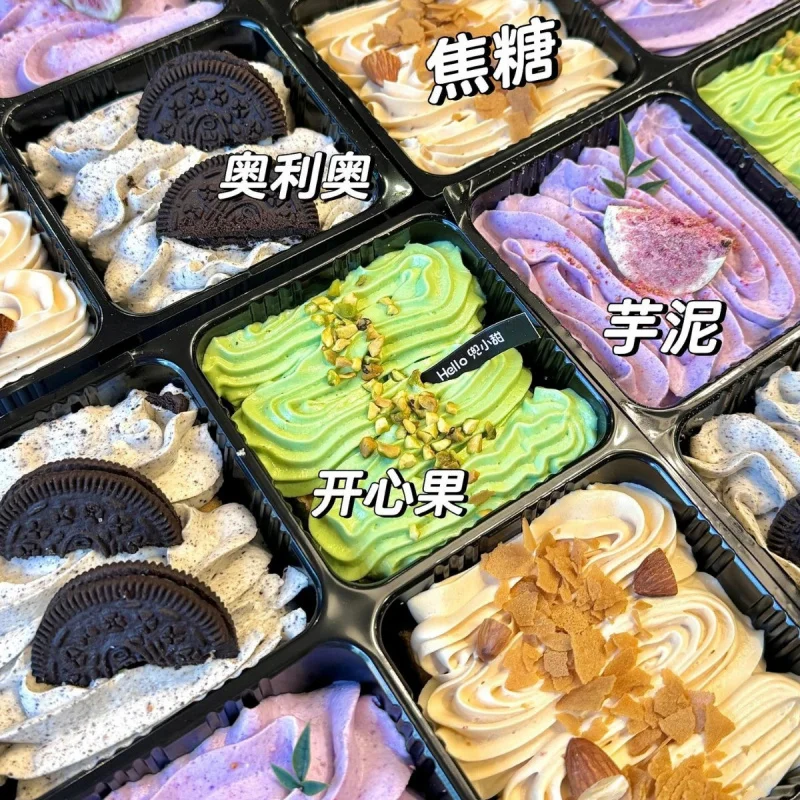 Dostosowane. Tiramisu Ciasto Deser Deser Pudełko do pakowania Deser do pieczenia Sushi Jednorazowe drewniane pudełko na wynos