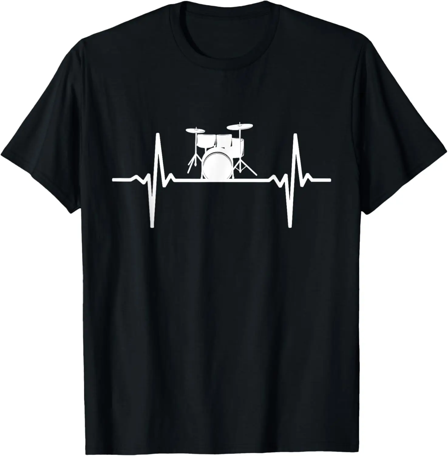 Drums Heartbeat Rock Music Lover Band Member Drummers T-Shirt