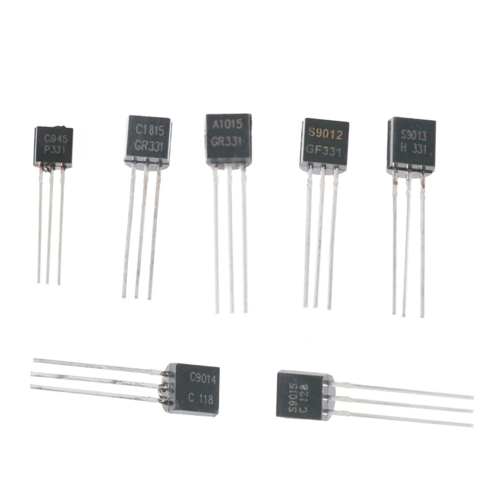 200 PZ TO-92 NPN P-NP P-ower Transistor 10 Tipi di Valori Kit Set BC337/ BC327/ 2N222/ 2N2907/ 2N3904/ 2N3906/ S8050/ S8550/ A1015